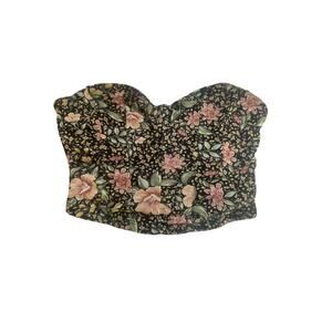 Altar’d State Corset floral Crop Top size XS